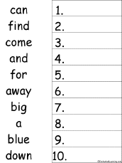 Spelling Worksheets and Activities at EnchantedLearning.com