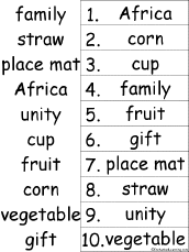 alphabetical order