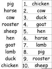 alphabetical order