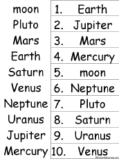 alphabetical order