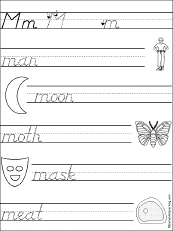 Trace and Write Words at EnchantedLearning.com
