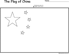 Flag China Chinese Coloring Printable Story Asia Activities Ping Flags Craf...