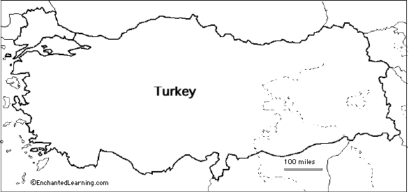 Turkey Country Outline