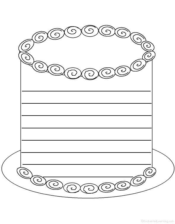 Cake Shape Poem Printable Worksheet.