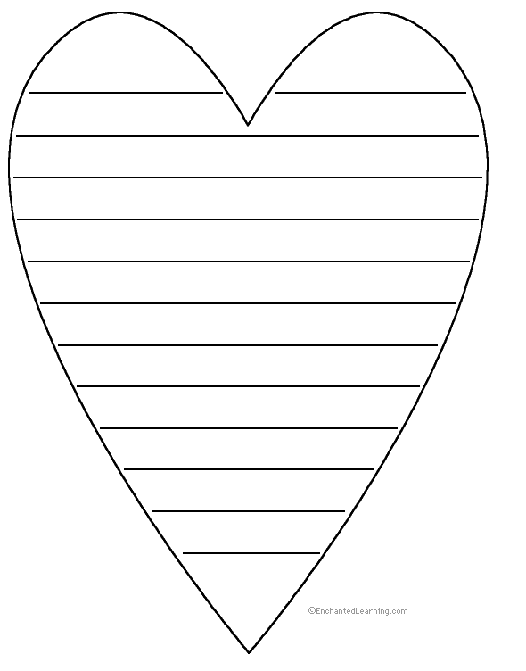 Heart: Shape Poem - Printable Worksheet. EnchantedLearning.com