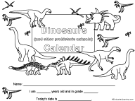 Dinosaur Calendar 2013: EnchantedLearning.com