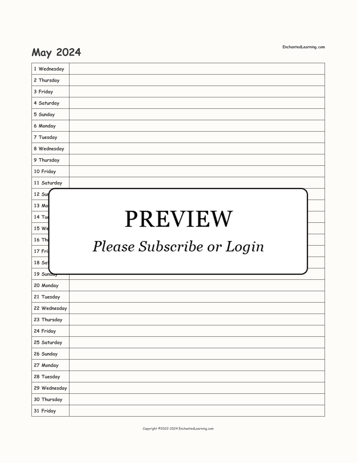2024 Scheduling Calendar interactive printout page 5