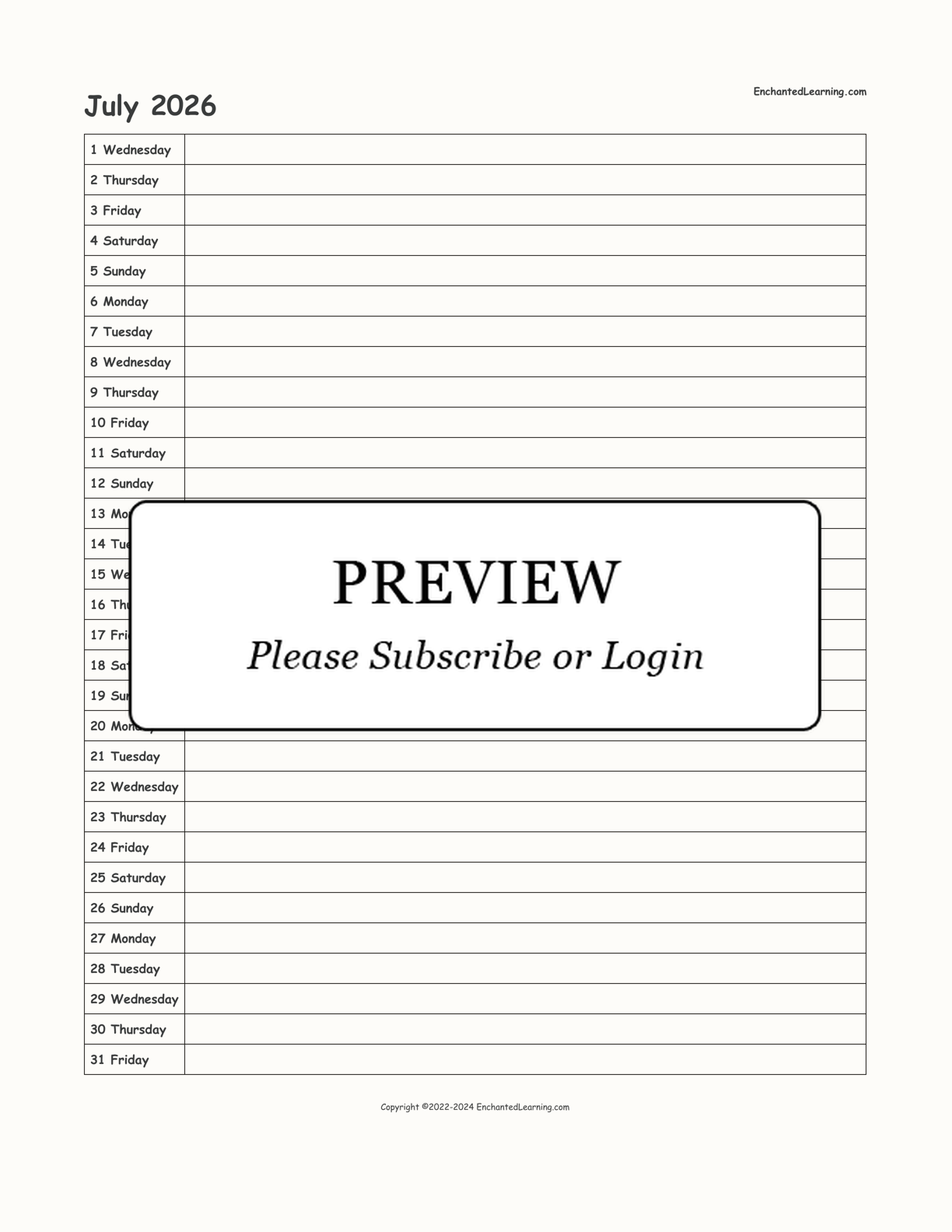 2026-2027 School-Year Scheduling Calendar interactive printout page 1
