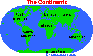 World  Continents  Oceans on The Continents Are The Great Land Masses Of The Earth  There Are Seven