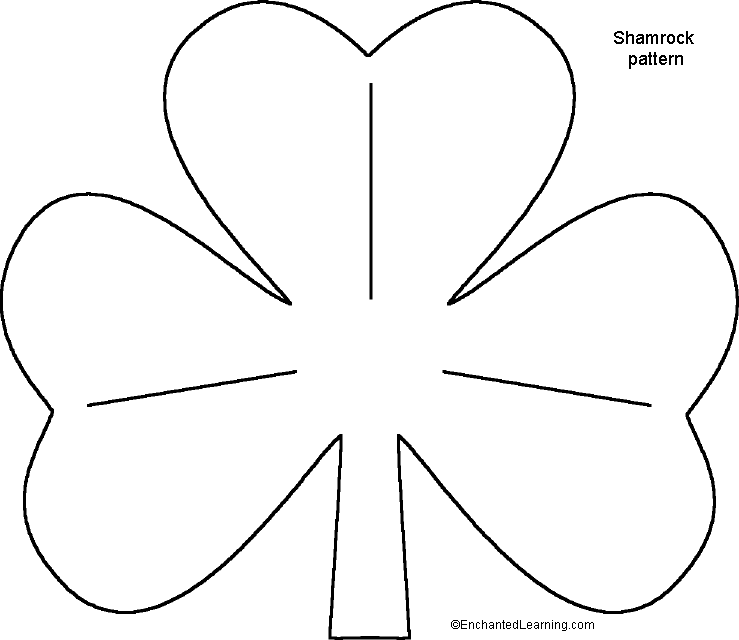 St Patrick #39 s Day Shamrock Templates for Crafts Enchanted Learning