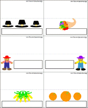 Thanksgiving Color Placecards - Enchanted Learning Software