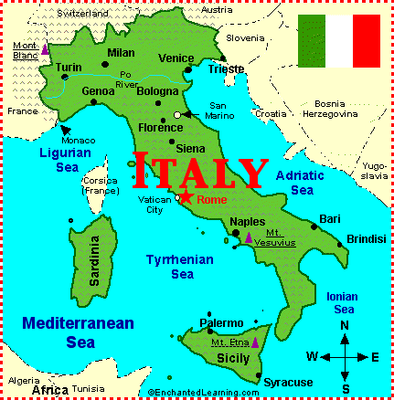 Europe  Countries Labeled on Com Italy Geography Map Quiz Printout Map Coloring Activity