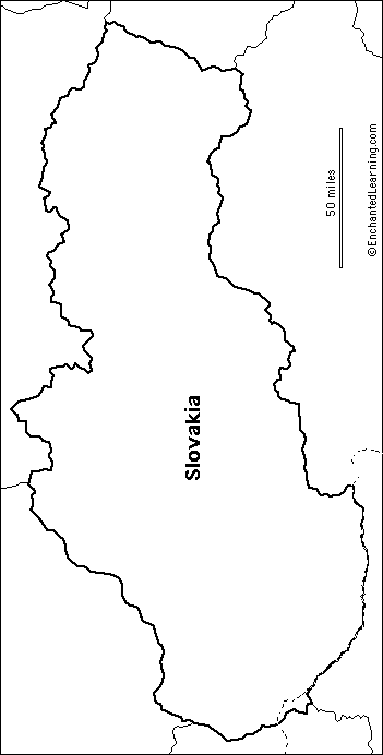 slovakia blank map