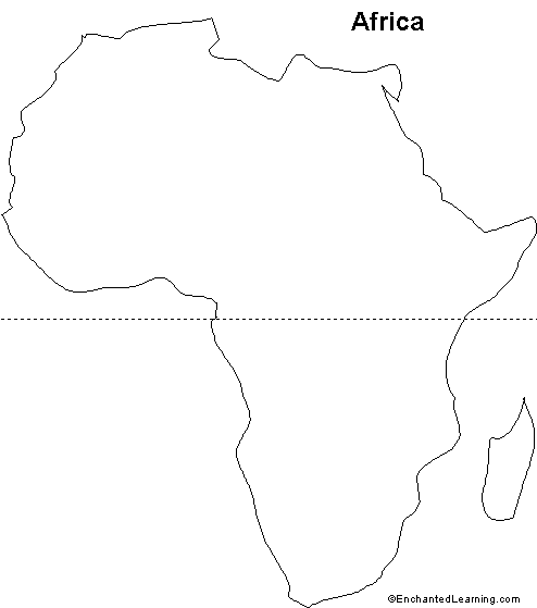 Outline Map Africa 1886