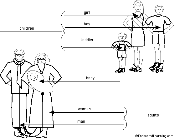 Label the People in English - answers