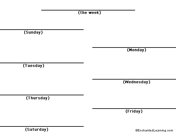 Label the days of the week in German