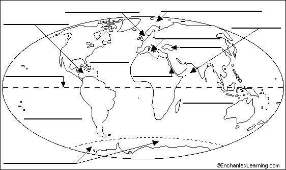 Oceans and Seas to label