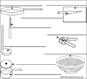 Label the Kitchen Utensils