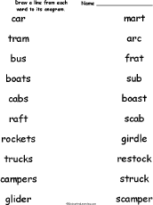 Five-Letter Anagrams -- Activities and Worksheets: EnchantedLearning.com