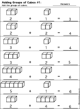 Addition Printout: Adding Groups of Cubes worksheet thumbnail