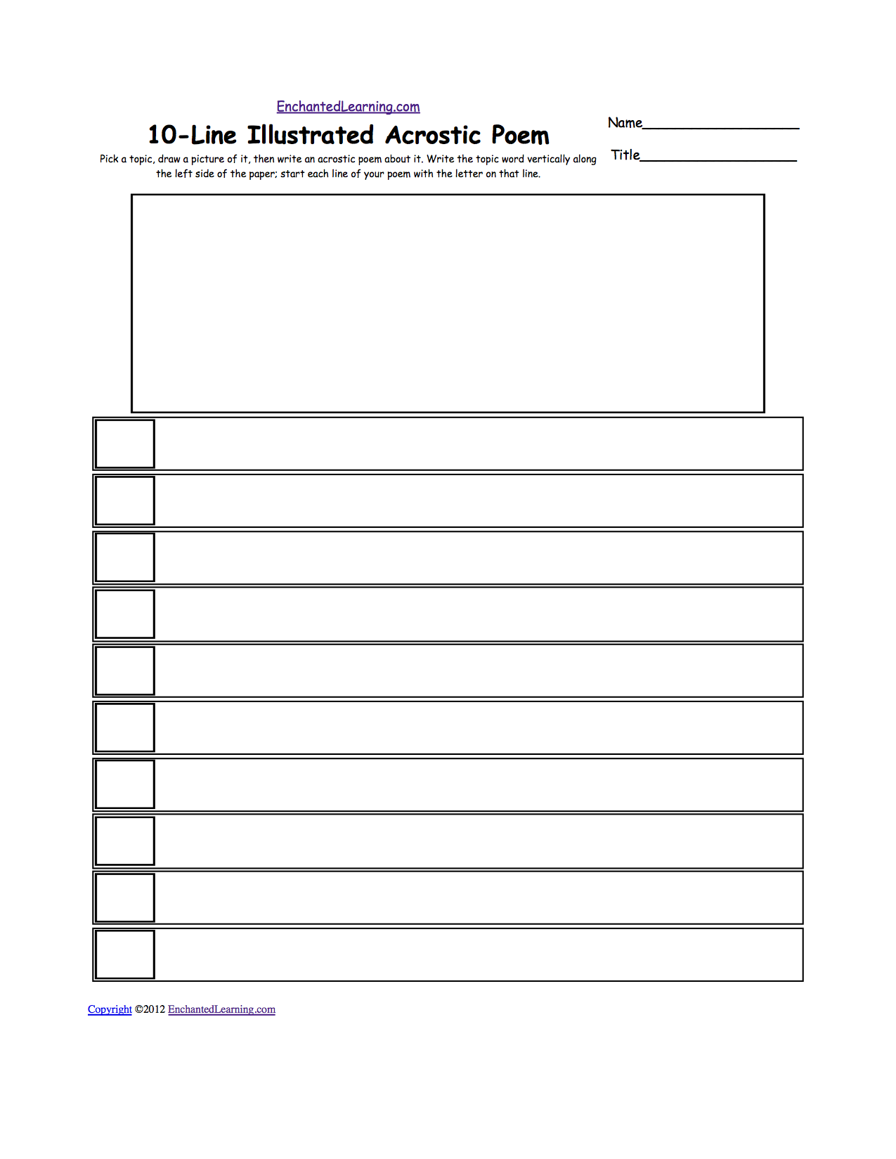 Free Printable Acrostic Poem Templates