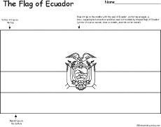 Flag of Ecuador Printout EnchantedLearningcom