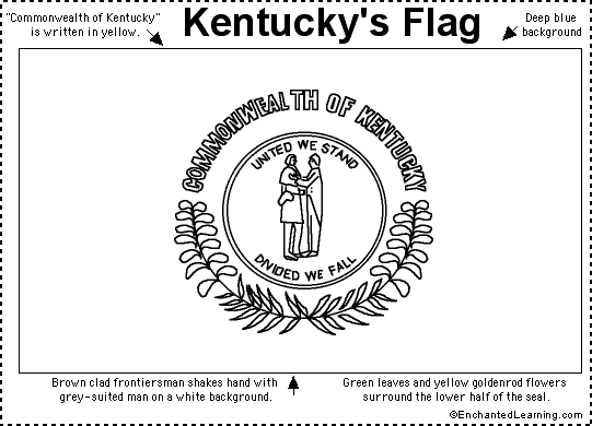 Kentucky Flag Printout - EnchantedLearning.com