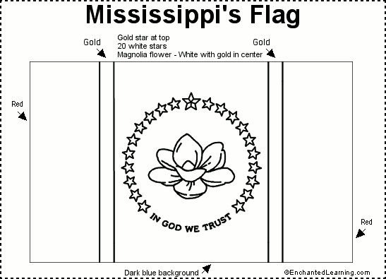 Mississippi Flag Printout EnchantedLearning