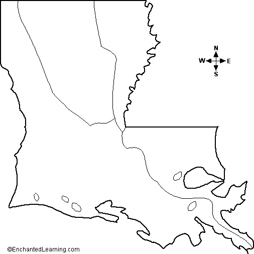 Louisiana Geographical Map