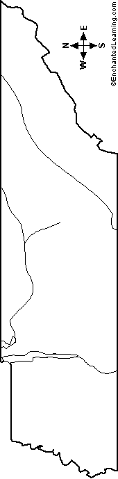 outline map of Tennessee