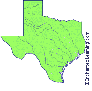 Major Rivers of Texas - EnchantedLearning.com