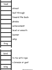 printable word ladders