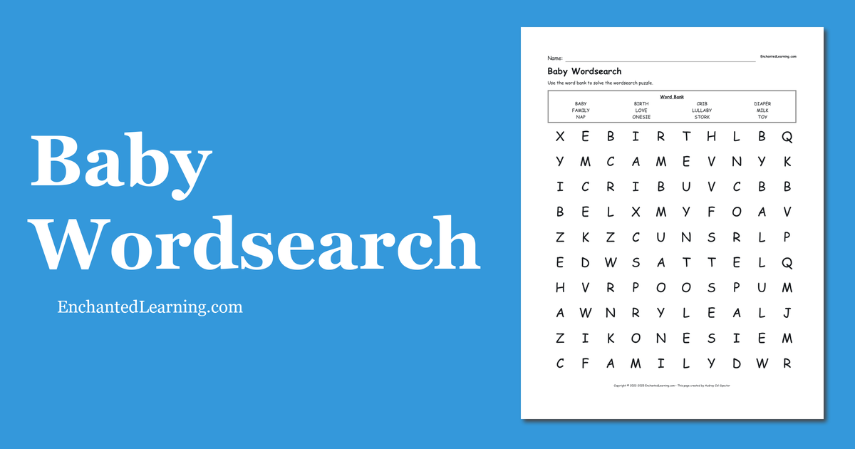 Baby Wordsearch Enchanted Learning