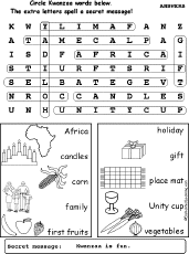 Kwanzaa Wordsearch