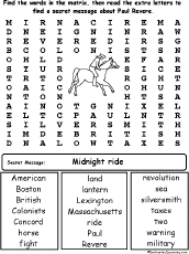 Revere wordsearch