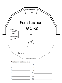 Punctuation Marks Wheel : Printable Worksheet - EnchantedLearning.com