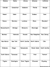 Printable List Of All 50 States