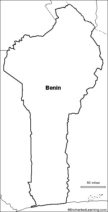 outline map Benin