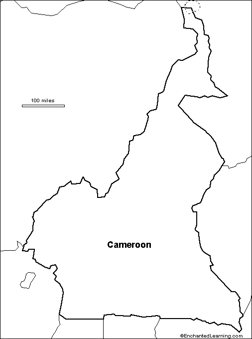 Search result: 'Outline Map: Cameroon'
