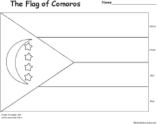 Flag of Comoros Printout: EnchantedLearning.com
