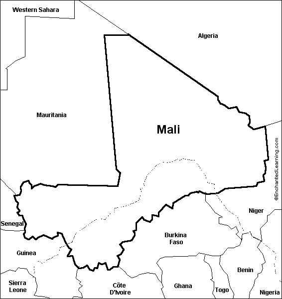 Search result: 'Outline Map: Mali'