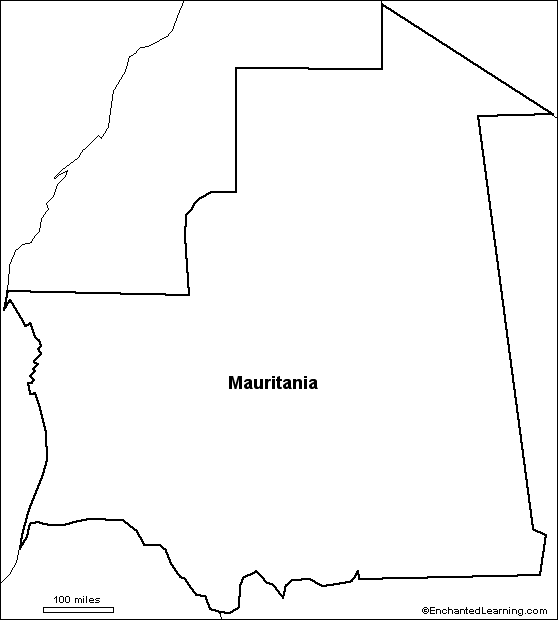 Search result: 'Outline Map Research Activity #1: Mauritania'