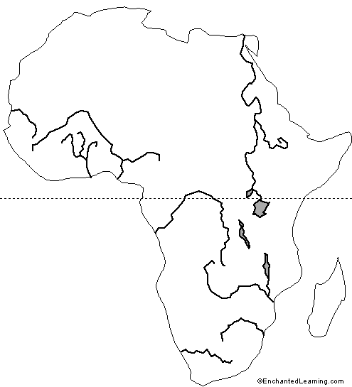 outline map African Rivers