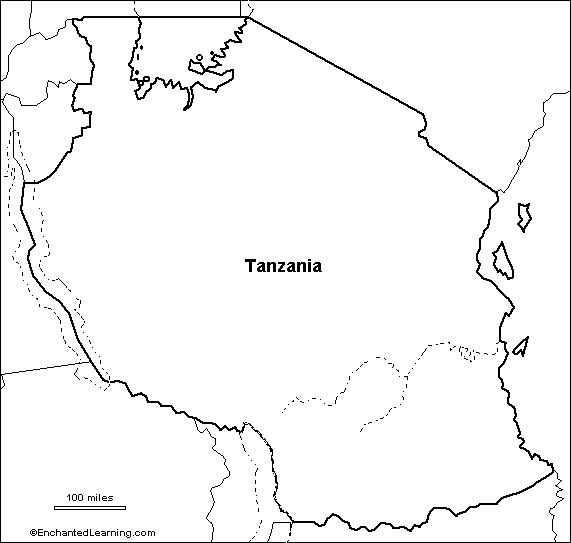 Search result: 'Outline Map: Tanzania'