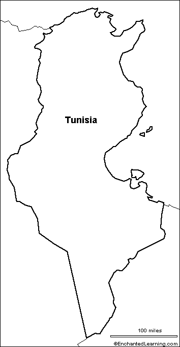 Search result: 'Outline Map: Tunisia'