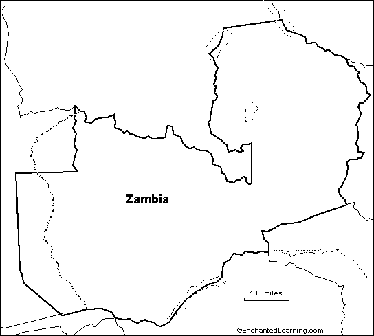 zambia map outline