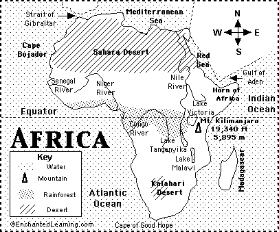 Africa Map Quiz Printout Zoomschool Com