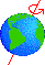 Earth rotational axis diagram