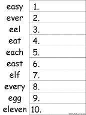 Letter E Alphabet Activities At Enchantedlearning Com