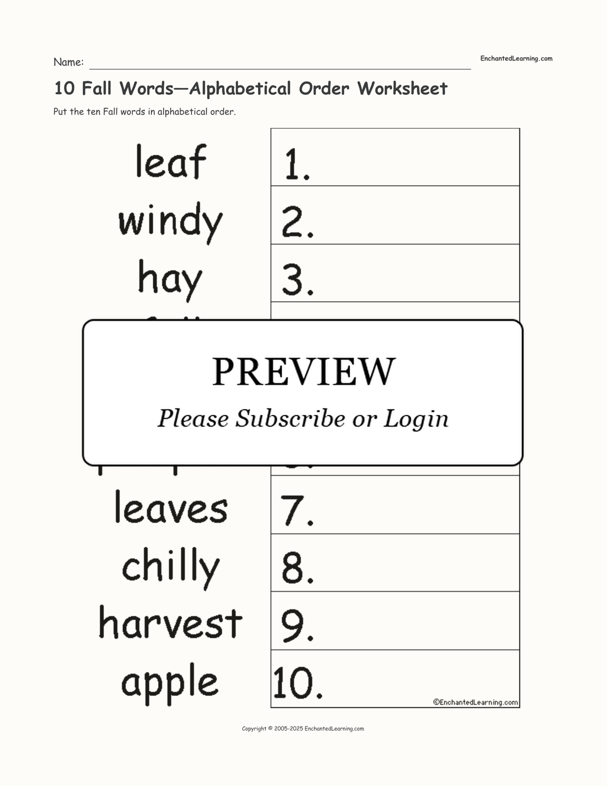 10-fall-words-alphabetical-order-worksheet-enchanted-learning